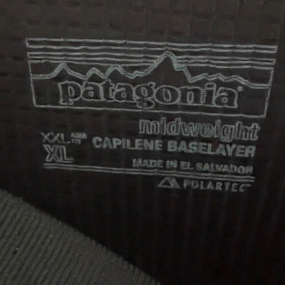 Patagonia Capilene base layer shirt men's size XXL black midweight polortec - Picture 5 of 6